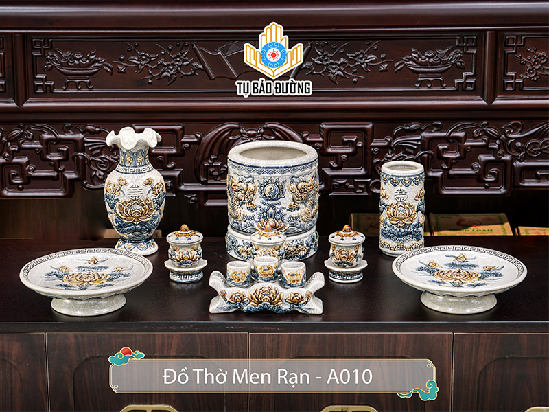Bộ Đồ Thờ Men Rạn MR-A010