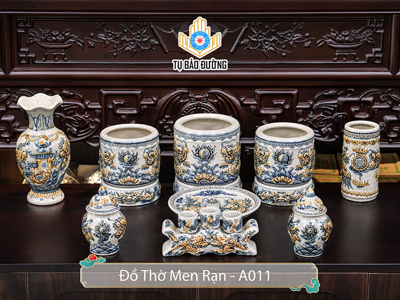 Bộ Đồ Thờ Men Rạn MR-A011