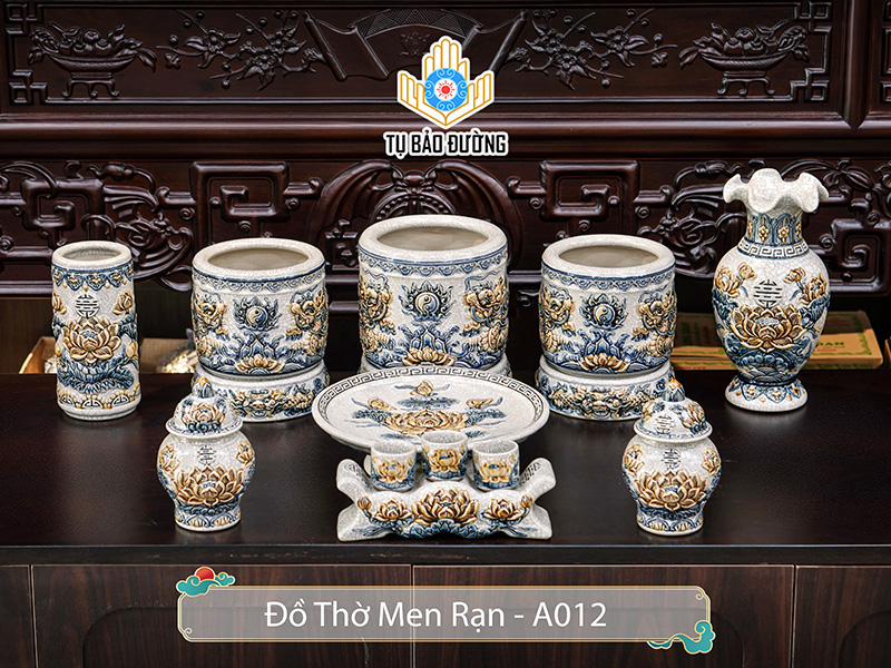 Bộ Đồ Thờ Men Rạn MR-A012