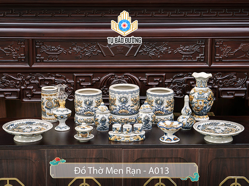 Bộ Đồ Thờ Men Rạn MR-A013